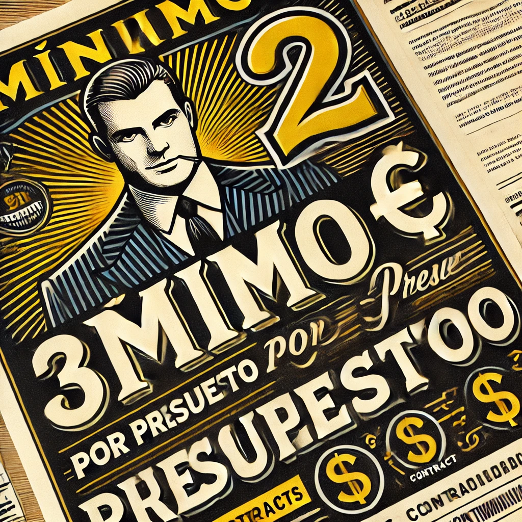 3.000 euros mínimo por presupuesto